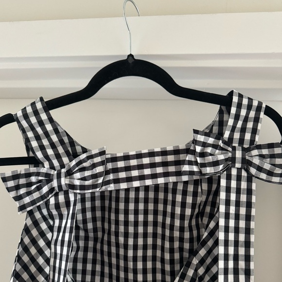 🖤 L'ecole des Femmes Gingham Bow Backless Dress NWT 🖤 - Picture 6 of 6